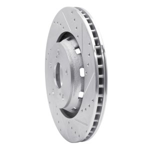 Toyota Venza Brake Rotor (1) - Front Right - R1 Concepts - Drilled & Slotted - Silver - `09-`15